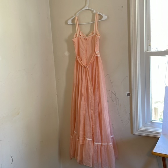 Vintage 1970’s Cottagcore Boho Prairie Gunne Sax  By Jessica Maxi Tank Top  Gown - Picture 3 of 8